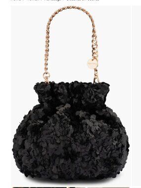 Olga Berg Mattie Sequin Top Handle Bag - Like New
